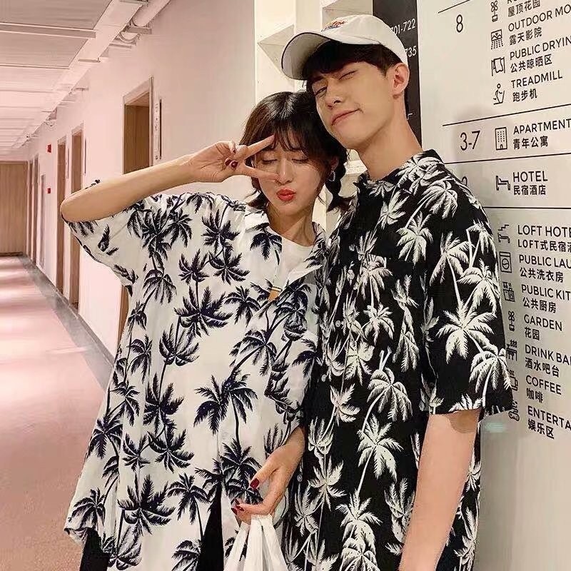 HOt! เสื้อเชิ้ตฮาวาย เสื้อลายดอก เสื้อเชิ้ตสงกรานต์🏖️ ผู้หญิงผู้ชายใส่ได้หมด เนื้อผ้าดี size150cm-180cm( S-3XL ) CS รูปที่ 8