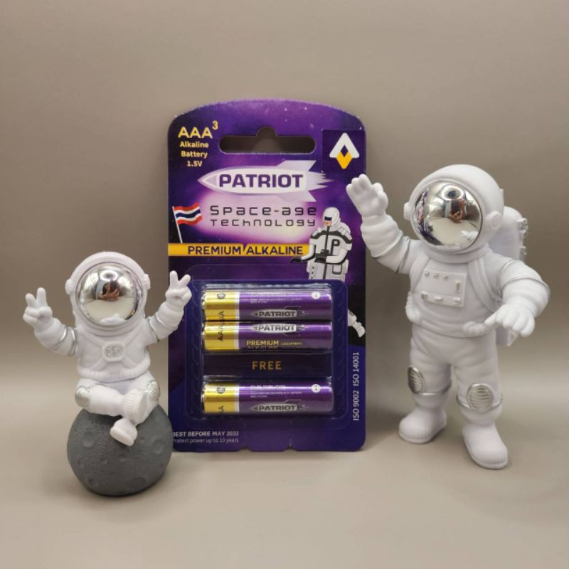 ถ่าน Patriot Premium Alkaline size AAA แพ็ค 2 ก้อน ฟรี 1 ก้อน