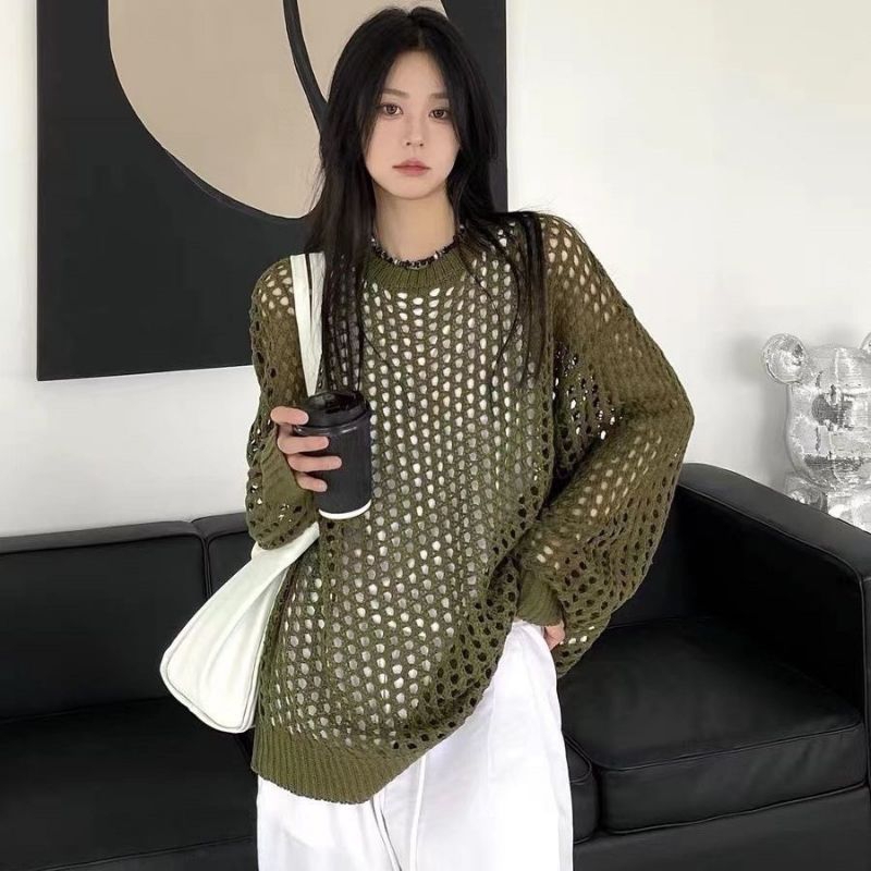 เสื้อแฟชั่นไหมพรถัก #แขนยาวผ้านิ่ม ซีทรูใส่คลุมแมตร์ง่ายเก๋ๆเซ็กซี่เต็มตัว