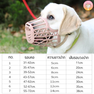 ตะกร้อครอบปากสุนัข ที่ครอบปากสุนัข ปรับขนาดได้ พลาสติกระบายอากาศคุณภาพสูงดั้งเดิมของญี่ปุ่น 7ขนาด C004