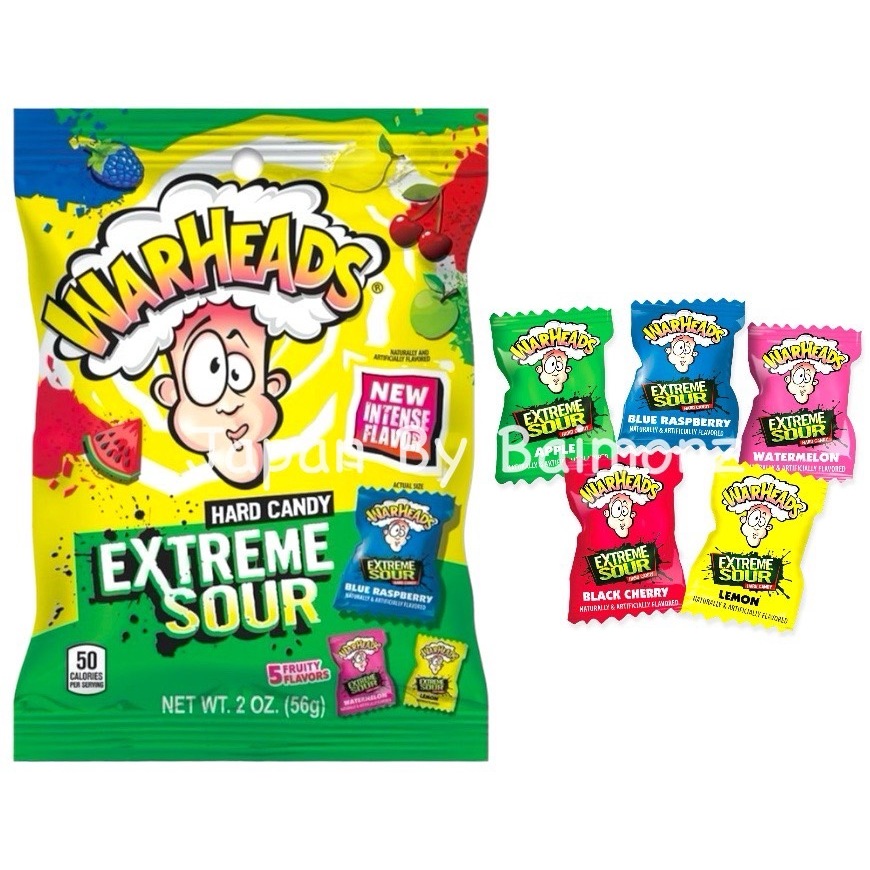 🔥 พร้อมส่งจากไทย 🔥 Warheads Extreme Sour Candy ลูกอมรสผลไม่เปรี้ยวจี๊ด
