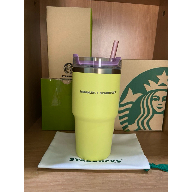 Starbucks Stanley แก้วน้ำสแตนเลส Lime Purple Cold Cup 20oz.
