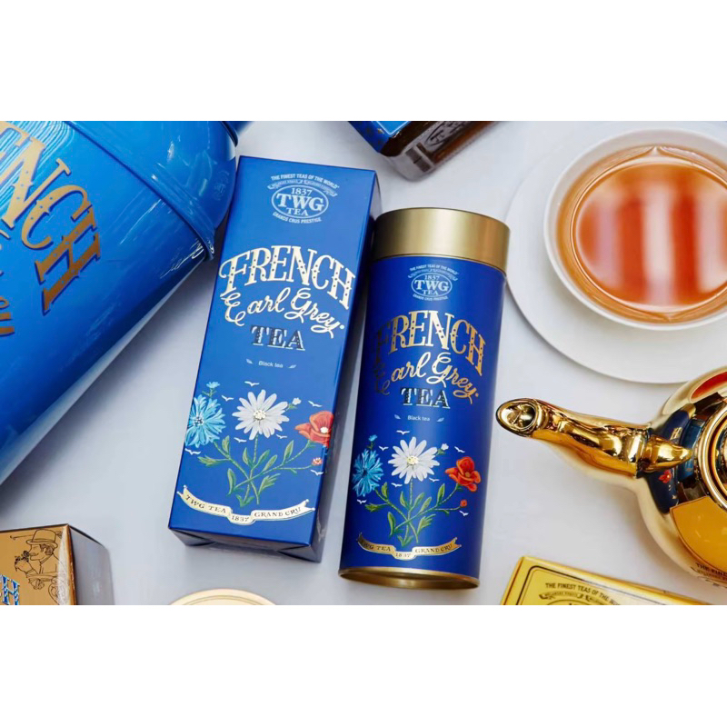 TWG Tea French Earl Grey Haute Couture Tea Tin Gift 100g / ชา ทีดับเบิ้ลยูจี ชาดำ เฟรนช์ เอิร์ล เกรย์ บรรจุ 100 กรัม