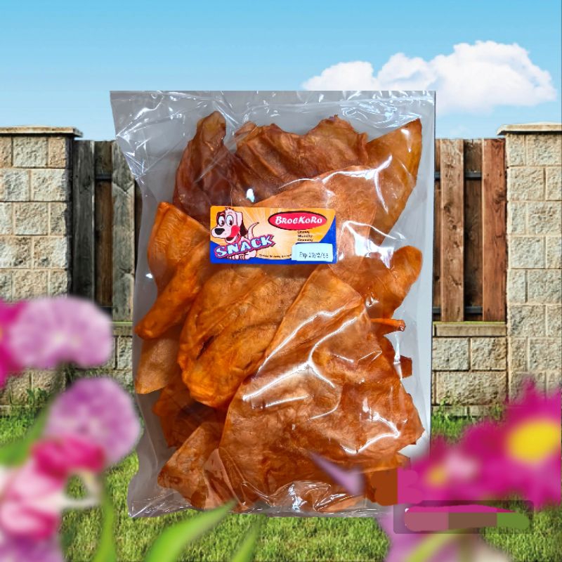 ขนมสุนัข Brockoro สินค้าขายดี หูวัวชุบรสไก่