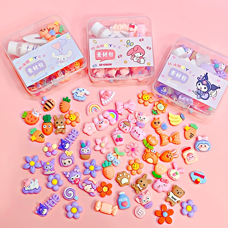 ชุดกาวครีม เรซินน่ารัก แฮนด์เมด DIY สําหรับทํากิ๊บติดผม