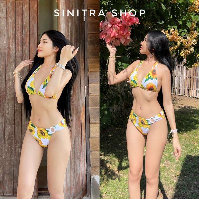 Sunflower Bikini บิกินี่ลายดอกทานตะวัน Sinitra Shop