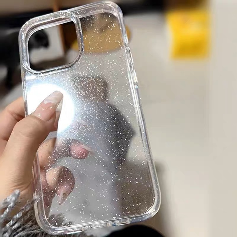 เคสสำหรับไอโฟน 15 Pro Max 13 12 11 14 PROMAX เคสโทรศัพท์มือถือซิลิโคน เคสใสกากเพชร สำหรับiPhone case เคสกันกระแทก 7 plus - รูปที่ 4