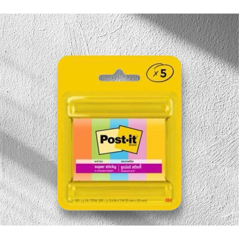 โพสต์-อิท 3M เพจมาร์กเกอร์ 670-5SSAU 1.5x5 ซม. 5สี