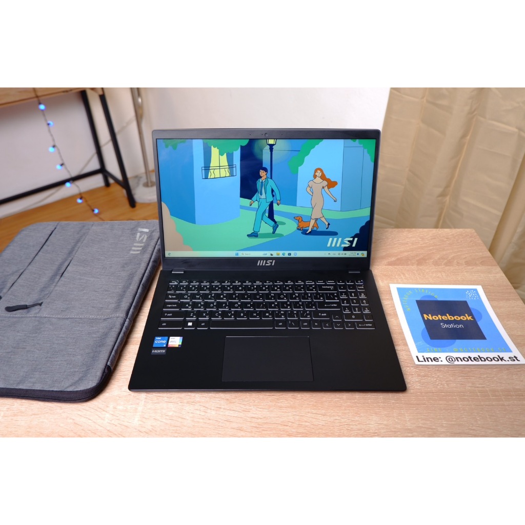 MSI Modern 15 i5-1235U Ram8 SSD512 จอ15.6 FHD IPS สเปคสูง คีย์บอร์ดมีไฟ อุปกรณ์ครบกล่องประกันศูนย์ปี