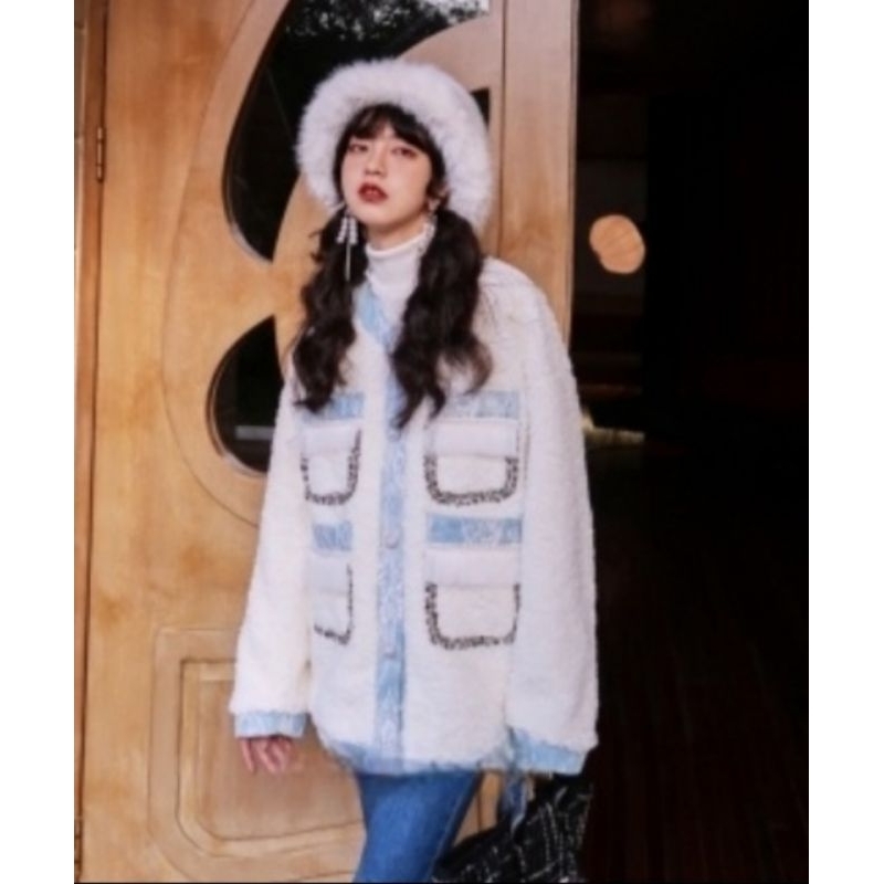 พร้อมส่ง Brand Iris Boutique  Blue Icy land coat เสื้อโค้ท เสื้อกันหนาว (อุณหภูมิ -10C) ซับในผ้าวูล