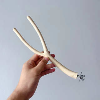 A-34 คอนไม้ คอนนก [แบบตัววายY] ความยาว20-23cm ความหนา 1.5cm