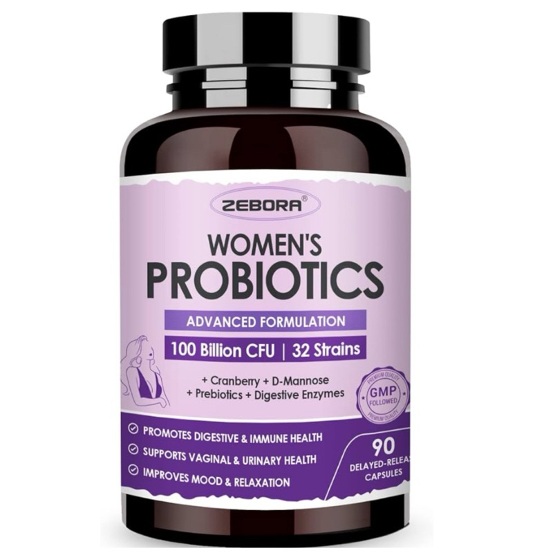 ✅WOMEN’S PROBIOTIC 🌸โพรไบโอติกสำหรับผู้หญิง➕แครนเบอร์รี่➕D-MANNOSE➕พรีไบโอติก➕เอนไซม์ย่อย ( 90 แคปซูล )