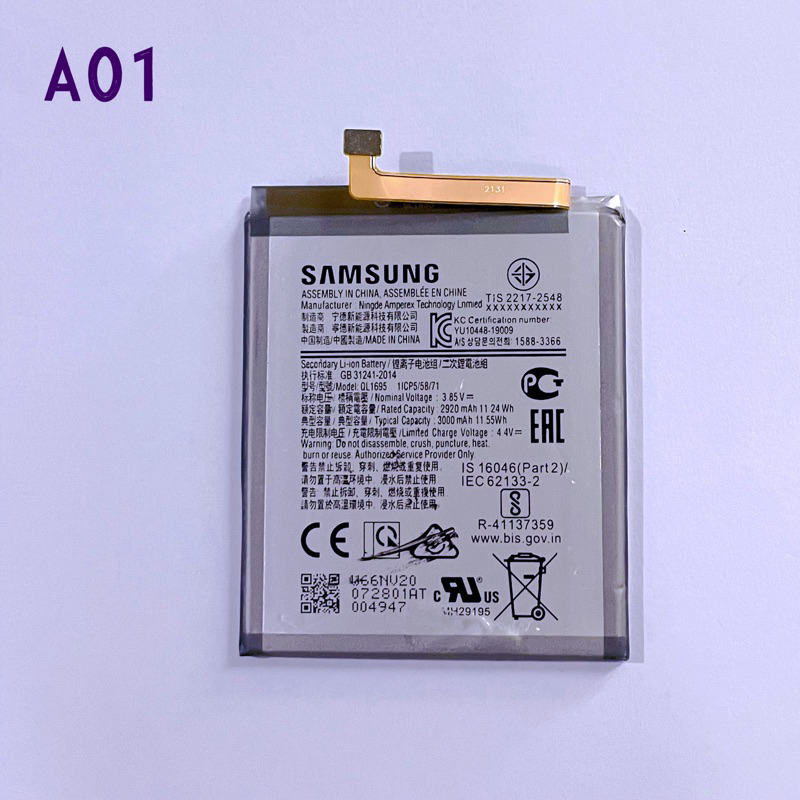 แบตเตอรี่（ Battery ）Samsung A01（3000mah）