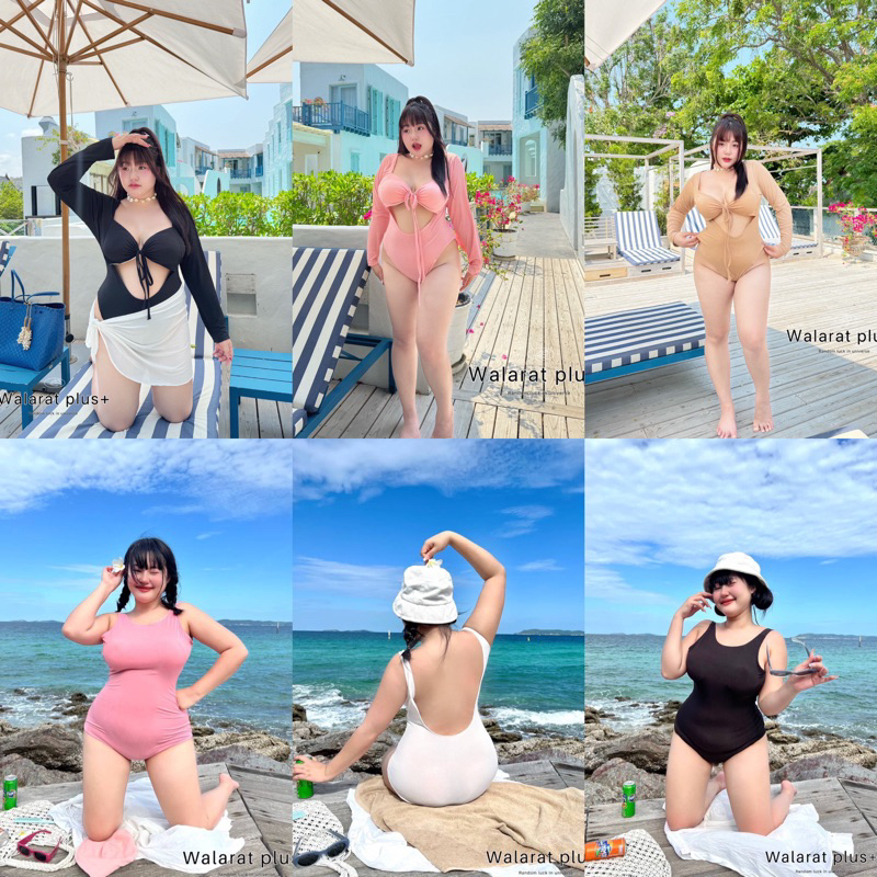 ชุดว่ายน้ำ วันพีช สาวอวบ summer นี้ต้องมี