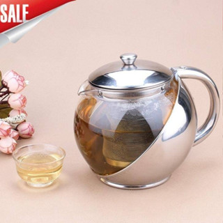 กาน้ำชา กาน้ำร้อน พร้อมไส้กรองและฝา ผลิตจากสแตนเลสอย่างดี กา…