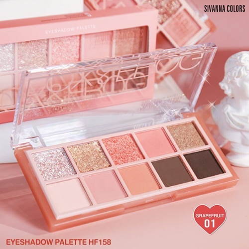 HF158 ซีเวนน่า คัลเลอร์ส อายแชโดว์ พาเลทท์ SIVANNA COLORS EYESHADOW PALETTE 11 g. ราคา ถูกที่สุด ดีลบีเคเค แกลเลอรีภาพที่ 6