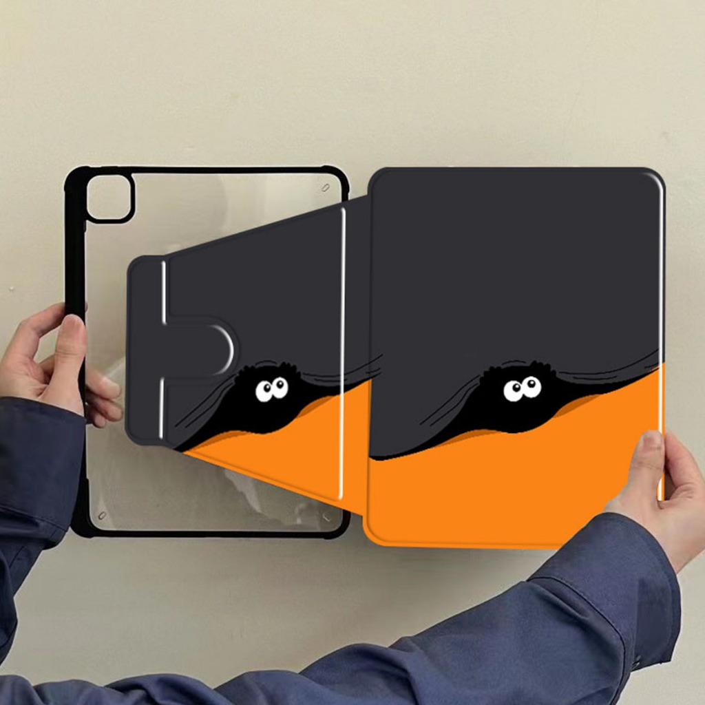 เคสไอแพดมีช่องใส่ปากกา หมุน 360 องศา แอร์1/2/3/4/5 Air10.9 2018 โปร11 Pro10 5นิ้ว เจน6/7/8/9/10 gen10.2 หลังใส ipad case