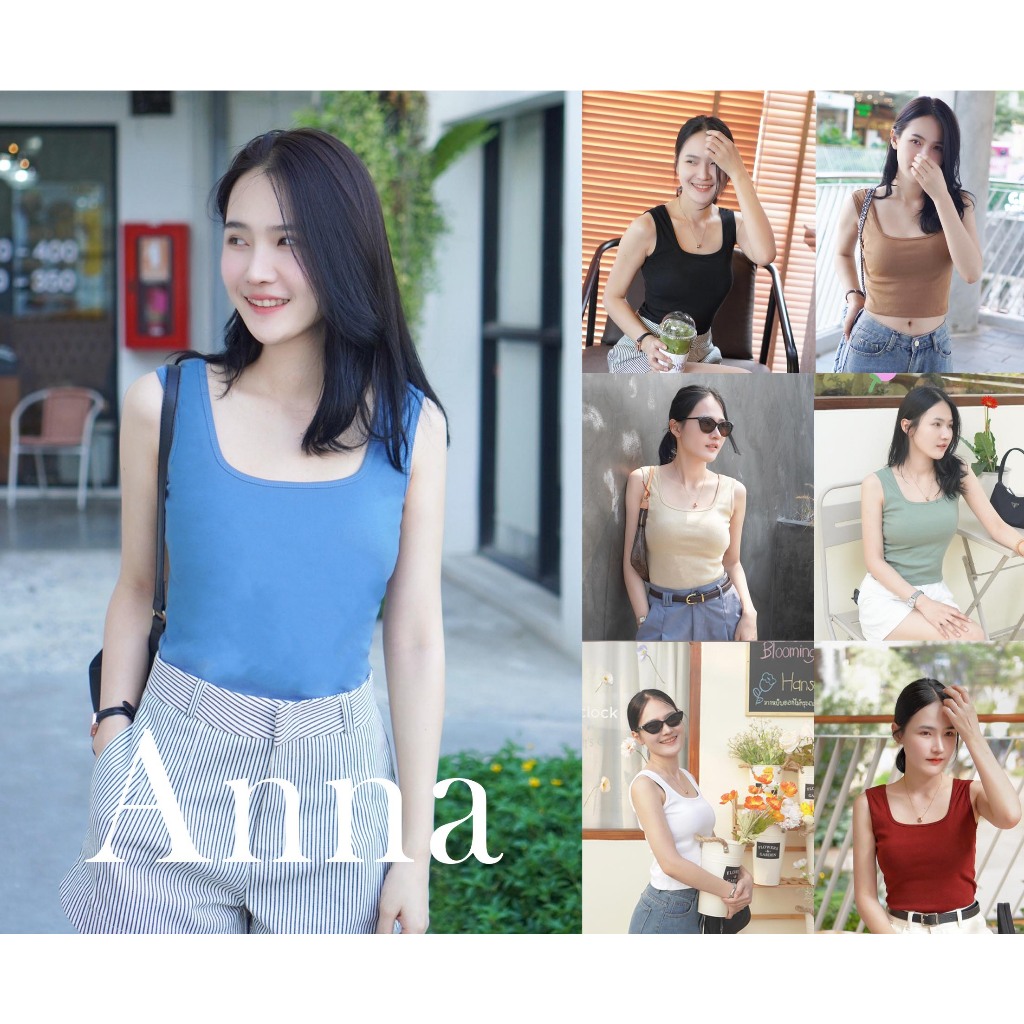 [G2] 17 สี พร้อมส่งเสื้อครอปสายใหญ่น่ารักๆ