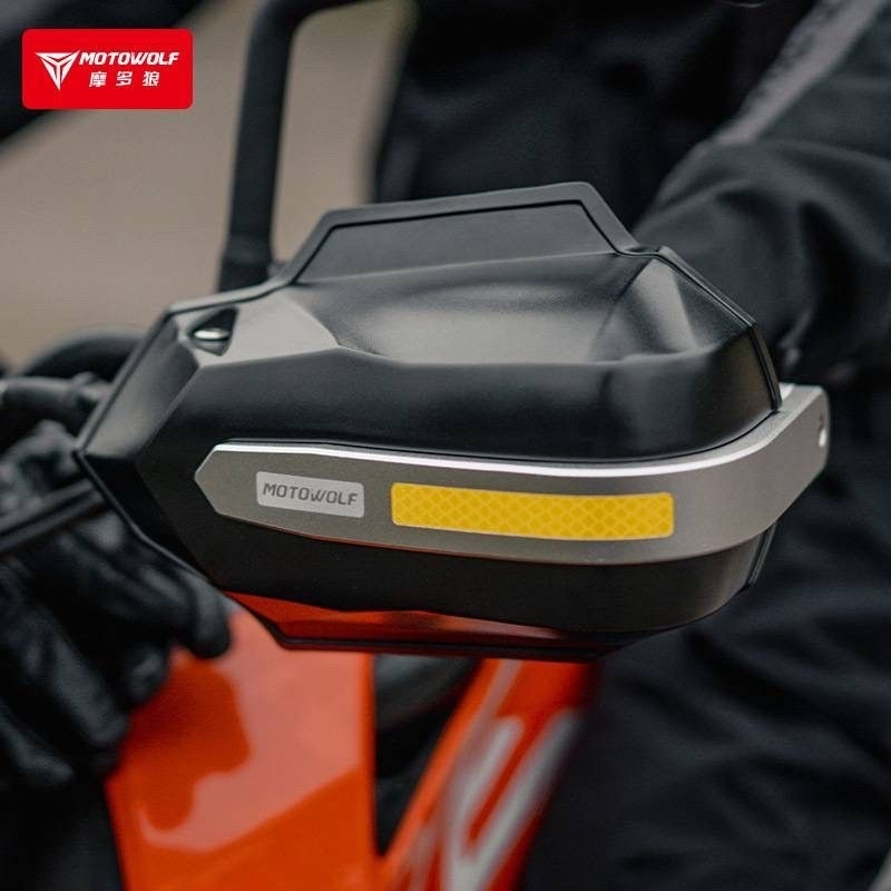 การ์ดแฮนด์ MOTOWOLF MDL3704C / MDL3704D พร้อมแถบสะท้อนแสง และแบบมีไฟ LED MDL 3704C / MDL 3704D