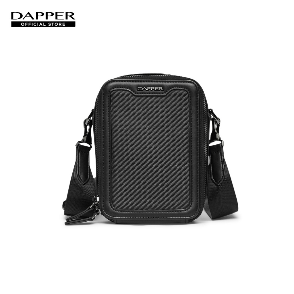 DAPPER กระเป๋าสะพายข้างมินิ Carbon Fiber Mini Crossbody Bag สีดำ (BM7B1/1227CB)