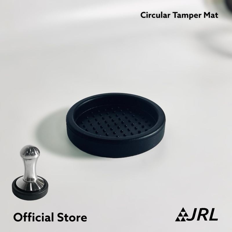 JRL ยางรองเทมเปอร์ ทรงกลม 7.5 cm สำหรับวางที่กดกาแฟ (สีดำ/น้ำตาล) หนา อย่างดี