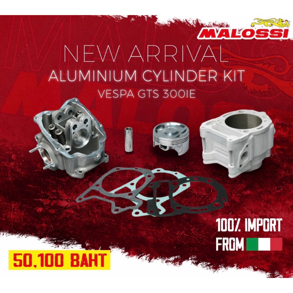 เสื้อสูบ ALUMINIUM MALOSSI สำหรับรุ่น GTS 300 IE ( ART NO: 3114700 )