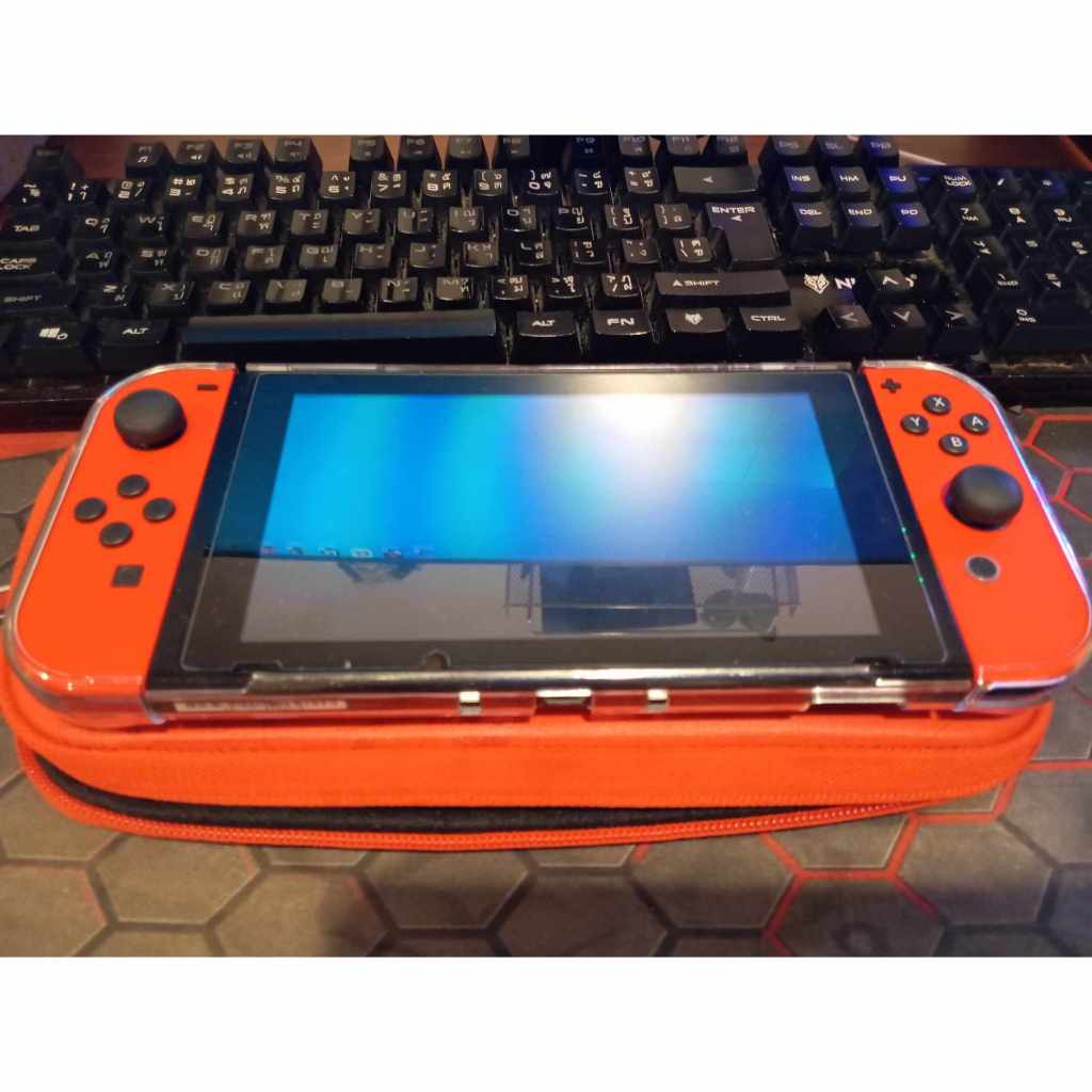 Nintendo Switch มาริโอ้สีแดง พร้อมกล่องและอุปกรณ์ แปลงเมม128gb