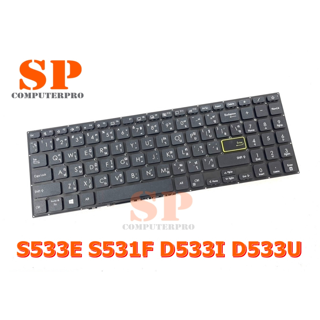 คีย์บอร์ดโน๊ตบุ๊ค ASUS KEYBOARD NOTEBOOK ASUS  S533E S533EA K513E A513E S531F D533I D533U X533 M533