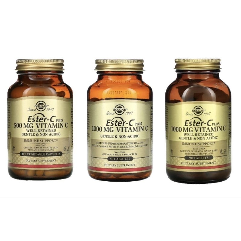 ล็อตใหม่ exp 2027 วิตามินซี Solgar Ester-C Plus Vitamin C with Citrus Bioflavonoids