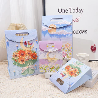 A021 พร้อมส่ง!(ขั้นต่ำ5ใบ คละลายได้)ถุงของขวัญมีตัวแปะปิดปากถุง ใส่ของขวัญ ของชำร่วย ของรับไหว้ ของฝาก น่ารักมากก