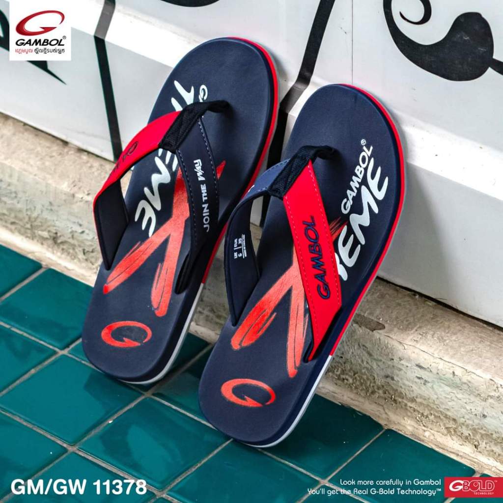 รองเท้าเตะหนีบ แกมโบล Graffiti Design Xstream Sport GM11378 size 36-44 UNISEX ใส่ได้ทุกเพศวัย Gambol