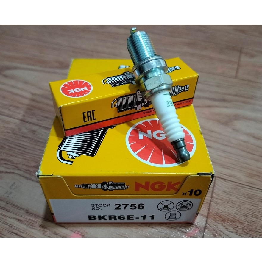 หัวเทียน NGK BKR6E-11 (2756) Nickel ชนิด (V-Groove) 1หัว