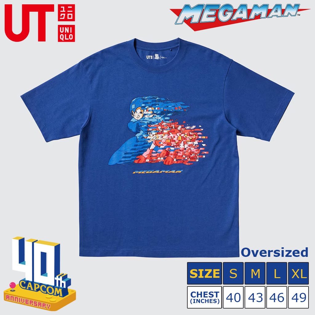 เสื้อยืด Uniqlo UT - Capcom 40th (1987 Megaman)