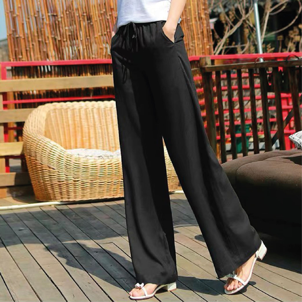 MXกางเกงลินินขาบาน ใส่สบาย ไม่ร้อน / 125-130