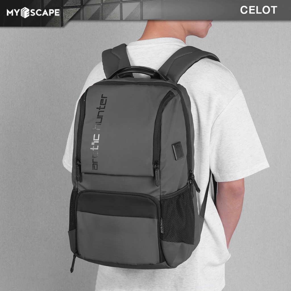 กระเป๋าเป้สะพายหลัง ใส่โน๊ตบุ๊ค 15.6 นิ้ว ARCTIC HUNTER รุ่น CELOT (กันน้ำ + USB + Laptop 15.6 นิ้ว+ Tablet 9.7 นิ้ว)