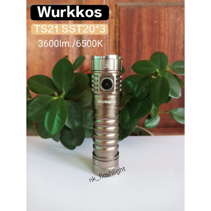 Wurkkos TS21 3600LM 3 * SST20 IP68 EDC ไฟฉายแบบชาร์จไฟได้INR21700 พร้อมหางแม่เหล็ก Power Bank ได้