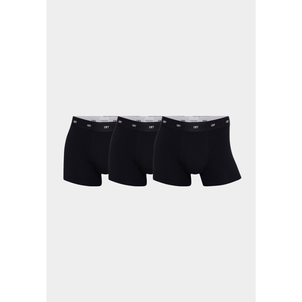 กางเกงในชาย CR7 Bamboo, Trunk 3-pack (BLACK)
