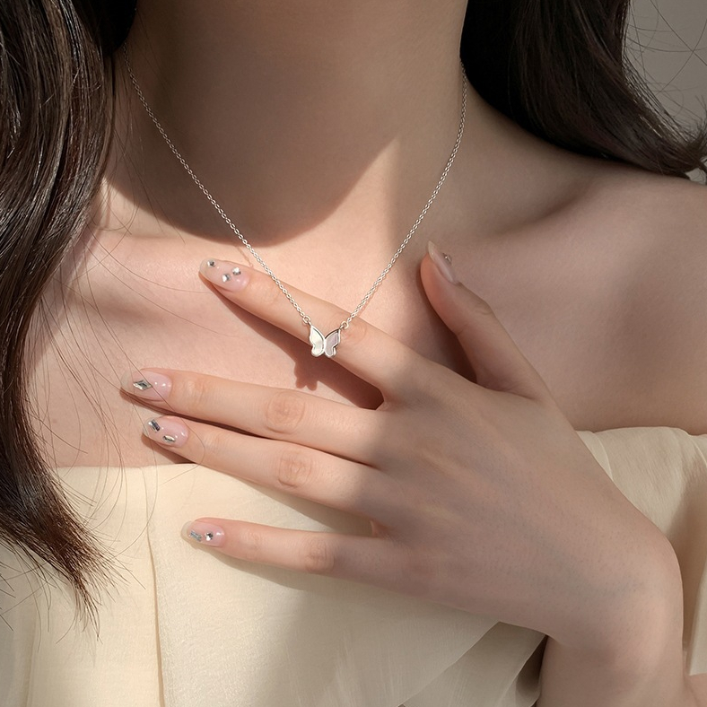 [พร้อมส่งจากไทย🇹🇭]  สร้อยคอแฟชั่น เครื่องประดับแฟชั่น สร้อยคอผีเสื้อน่ารักๆ สไตล์มินิมอล   Mellow  A