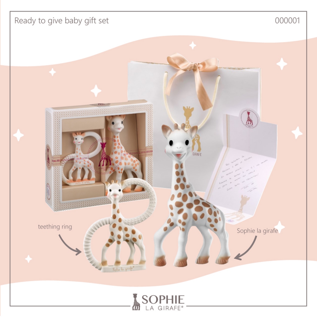 Sophie La Girafe Ready to Give Birth Gift Set : 000001 เซ็ทยางกัดโซฟี 2 ชิ้น (0m+)