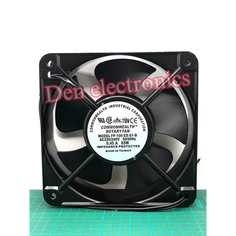 พัดลม 7นิ้ว Model : FP-108 EX-S1-B AC220-240 50/60Hz 0.45A 65W (180x180x60 mm.)