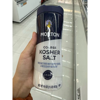 เกลือบริโภค ไม่เสริมไอโอดีน ตรา มอร์ตัน 453 g. Coarse Kosher Salt ( Morton / All Natural Sea Salt / Himalayan Pink Salt