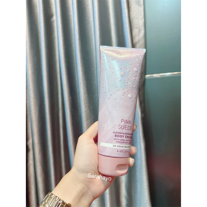 Bath & Body Works PINK SUEDE Ultimate Hydration Body Cream Lotion 226g. ของแท้