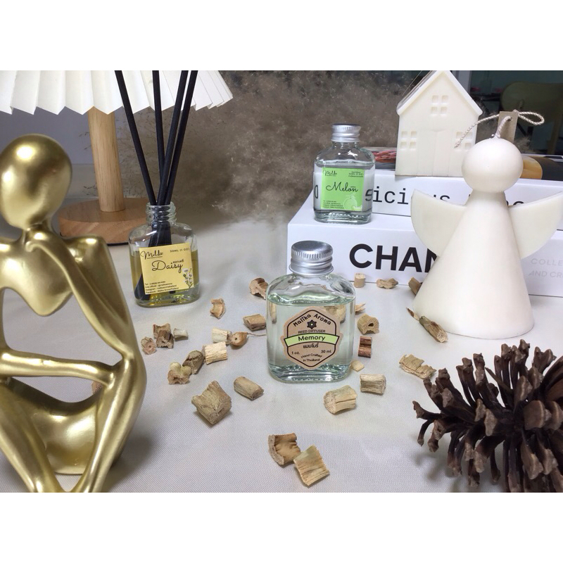 มัลลิกาอโรม่า ก้านไม้หอมปรับอากาศ กลิ่น แมมโมรี่ 30ml. RoomReedDiffuser สร้างบรรยากาศในบ้านให้เหมือนอยู่ในสปา