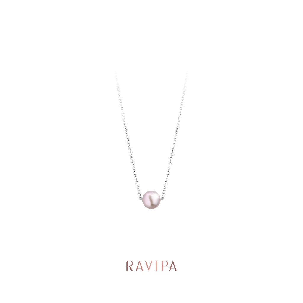 Ravipa | Single Pink Blush Pearl Necklace