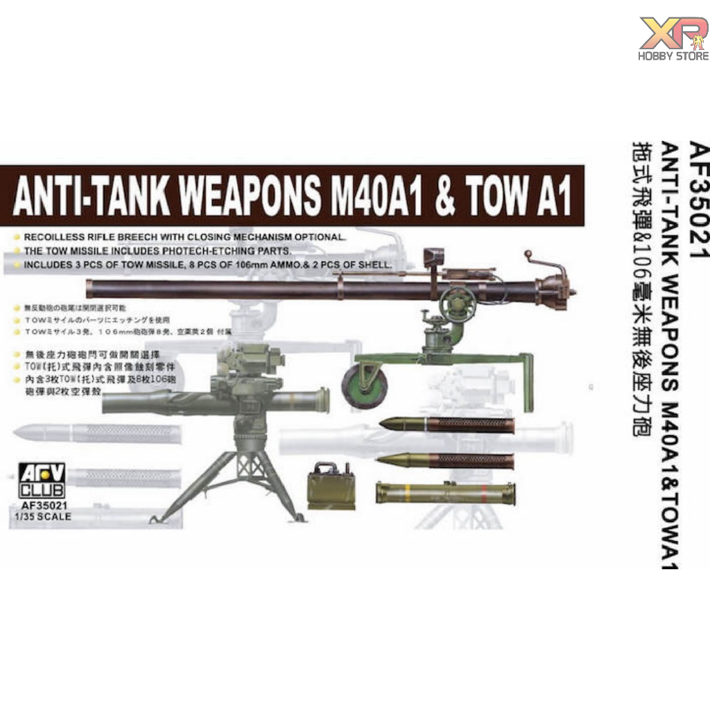 [AFV Model] 1/35: ANTI-TANK WEAPONS M40A1 & TOW A1 (AF 35021)