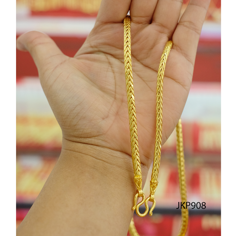 สร้อยคอลายกระดูกงูกลม 4 บ. รหัส 908