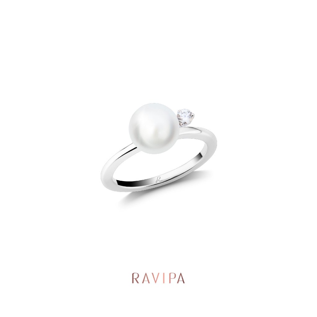 Ravipa | Viva Diamond Marshmallow Pearl Ring