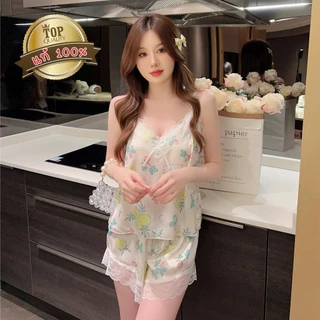 ชุดนอนซาติน ชุดนอนเสื้อกางเกง 👑เกรดแท้พรีเมี่ยม 💞ไซต์ M-5XL นน 40-100 kg เนื้อผ้าใส่สบาย SET-S546