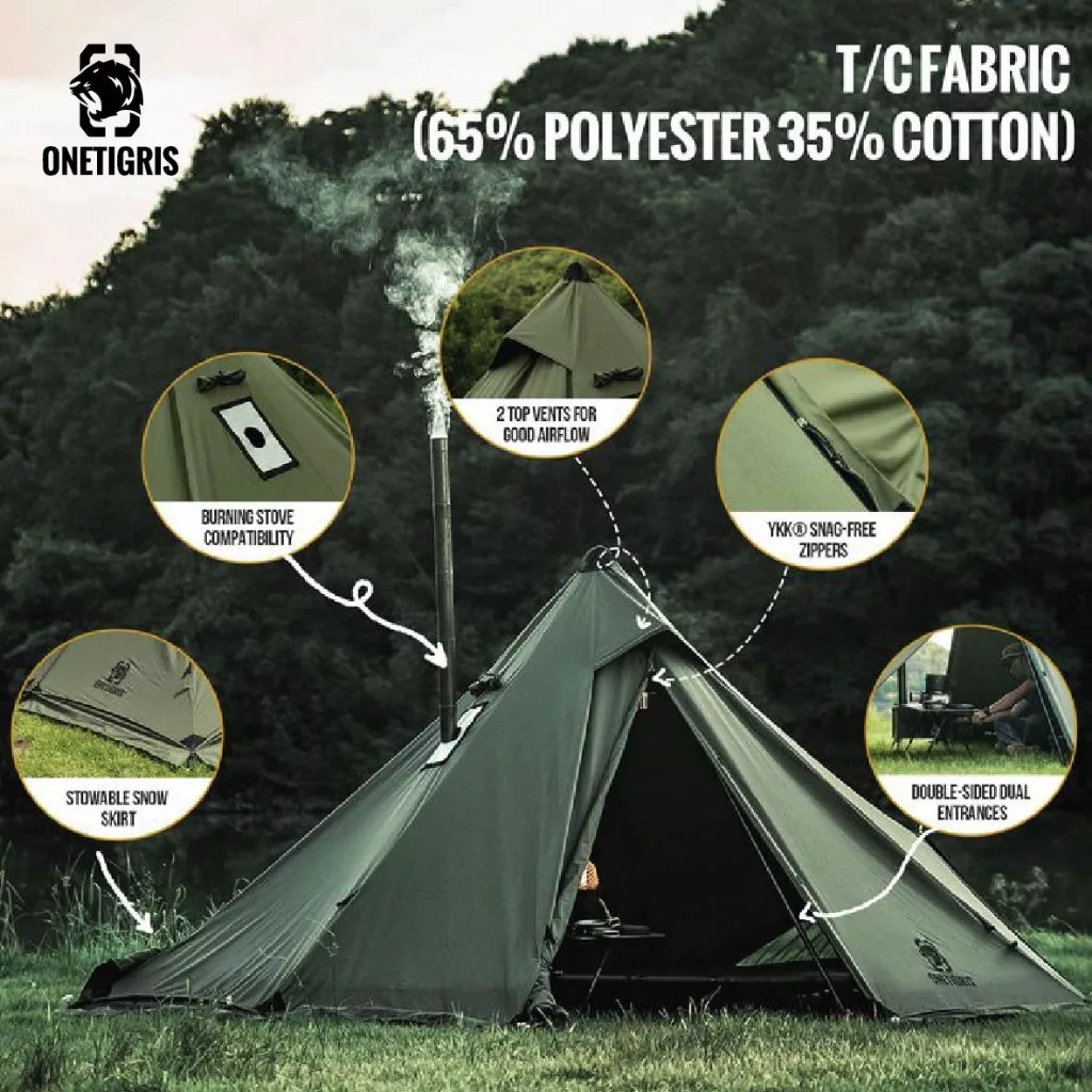 OneTigris เต็นท์ CONIFER T/C Chimney Tent สำหรับ 1-2 คน thumbnail 5