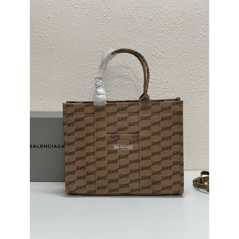 [Wh_bs] Balenciaga Tote bag กระเป๋าช้อปปิ้งใหม่ของ B***ga Shopping bag ตัวกระเป๋ามีโลโก้ลวดลายซิลค์ส